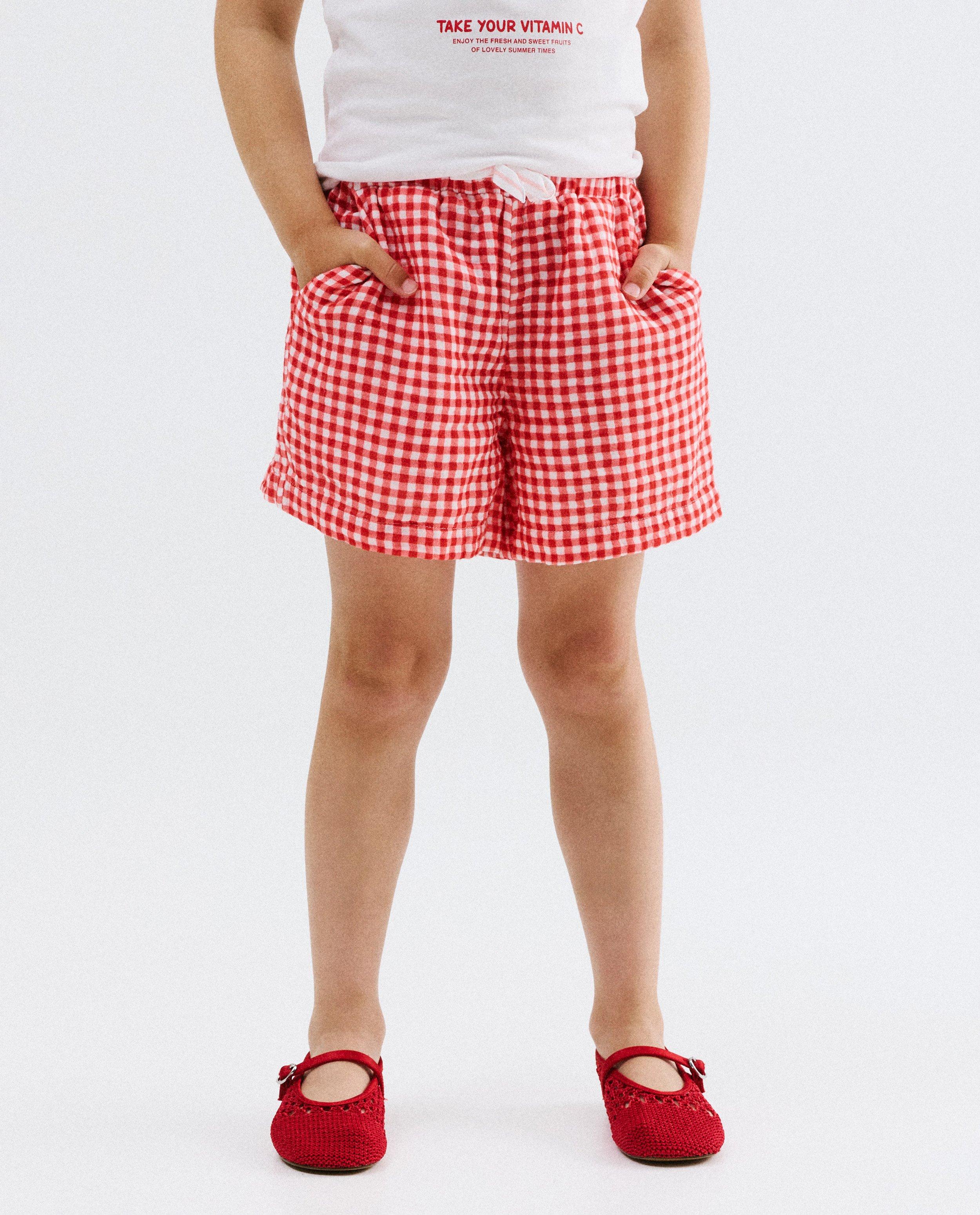 Tetra short met ruiten - Product Detail - rood - afbeelding nummer 3