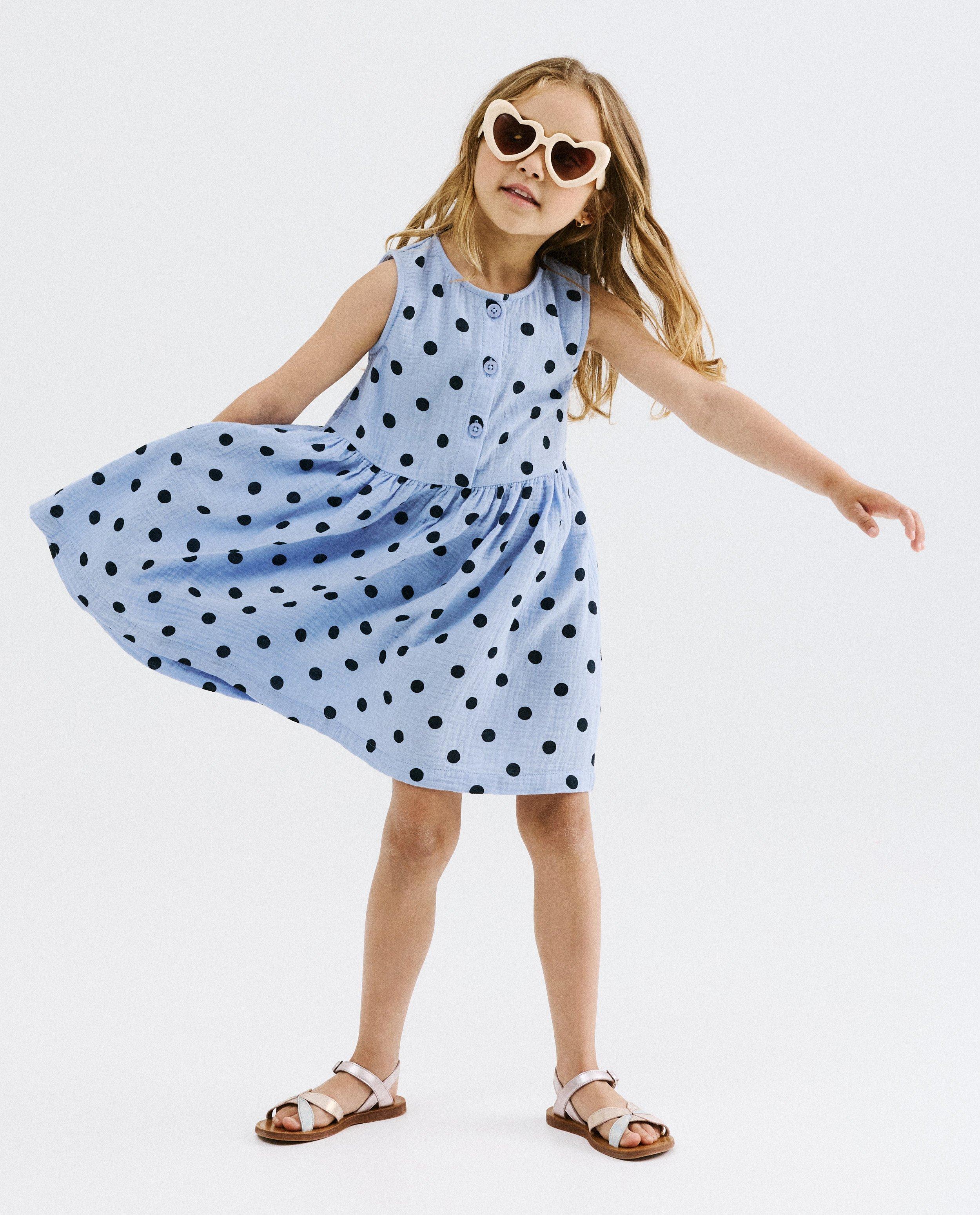 Tetra jurk met polkadots - Product Detail - lichtblauw - afbeelding nummer 2