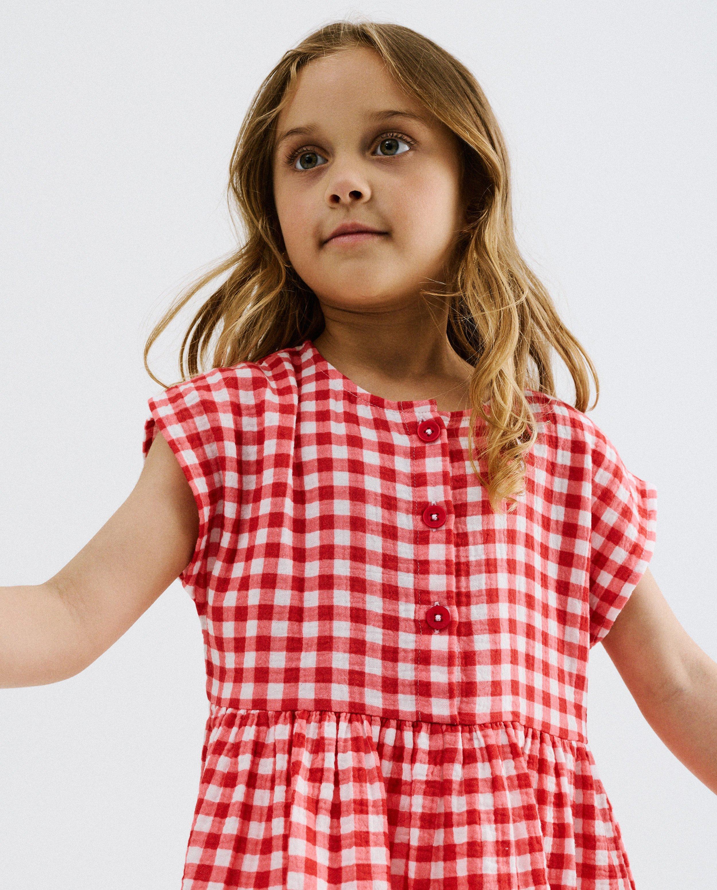 Tetra jurk met ruiten - Product Detail - rood - afbeelding nummer 3