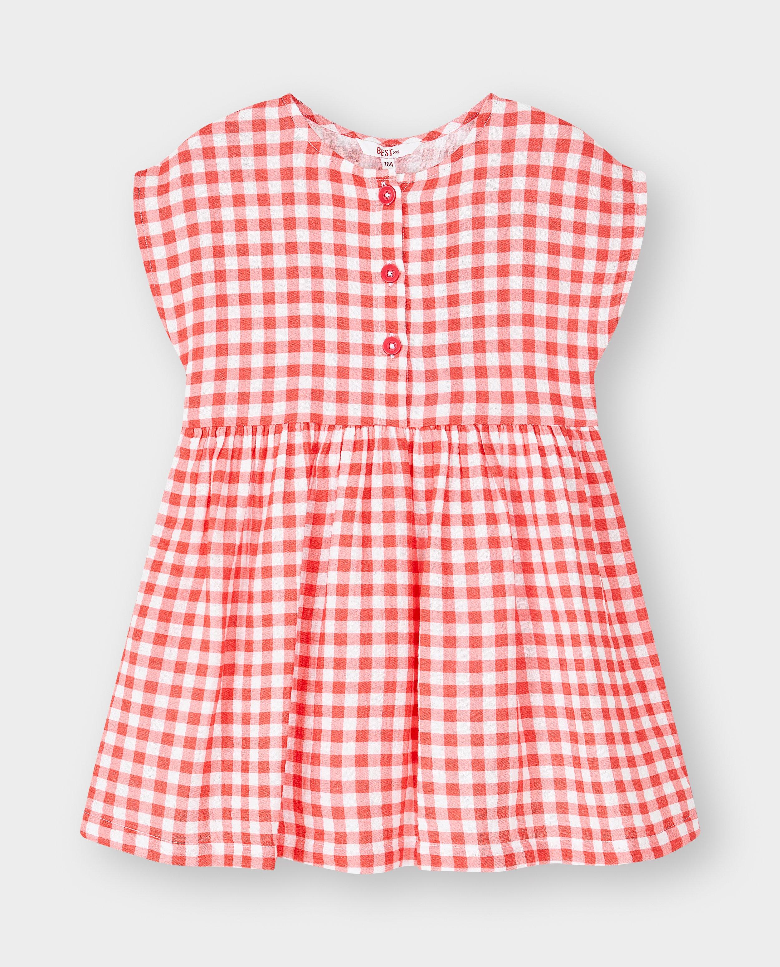 Tetra jurk met ruiten - Product Detail - rood - afbeelding nummer 4