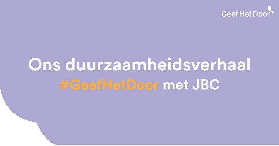 Samen met JBC naar meer duurzaamheid