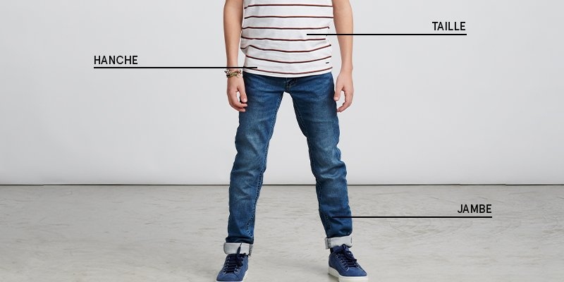 Tableau des tailles pour les garçons