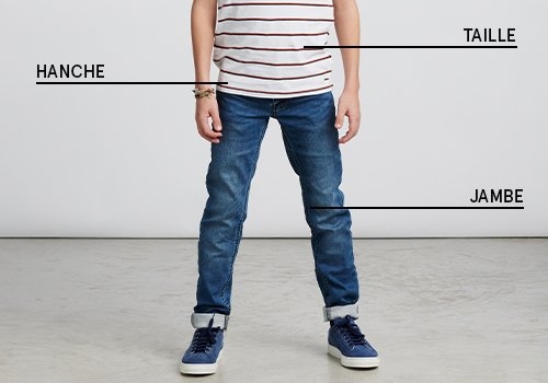 Tableau des tailles pour les garçons