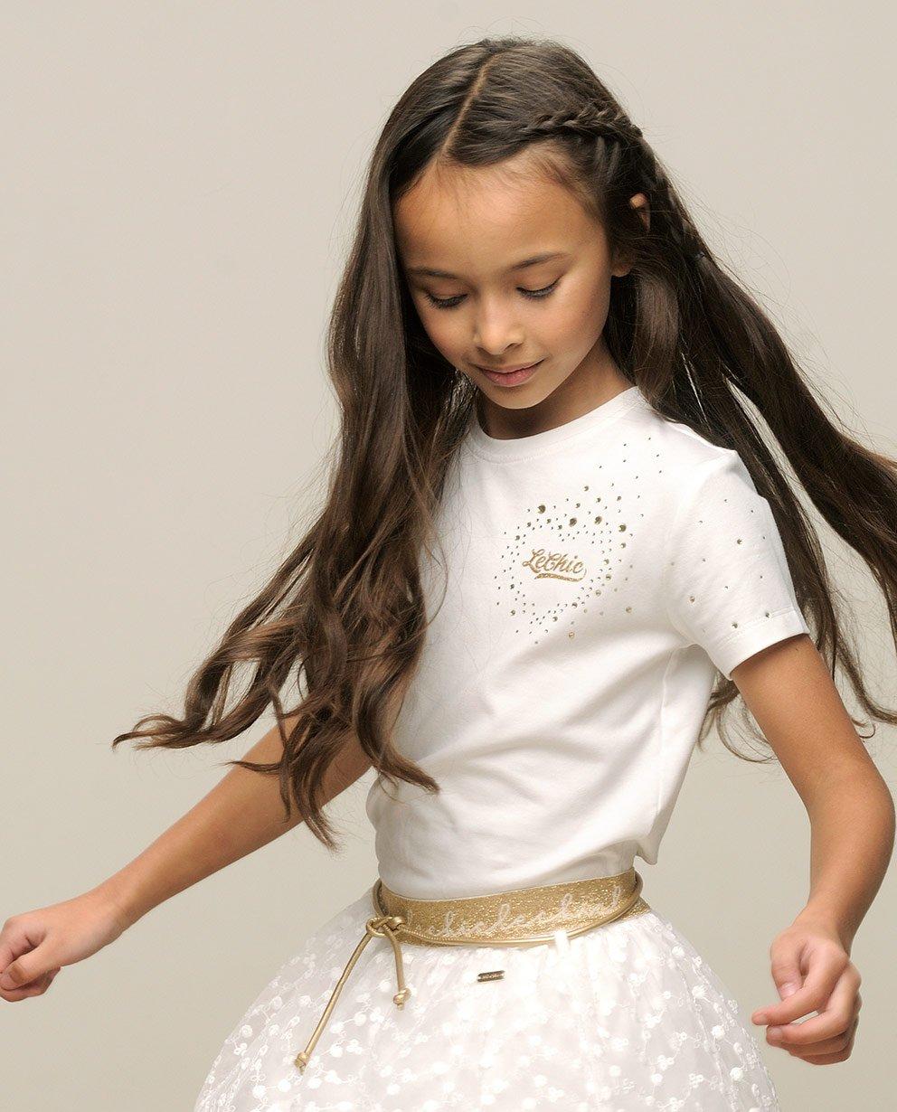 Witte look met gouden details - null - 