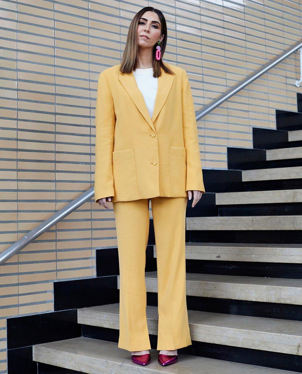 Warmgeel kostuum - 