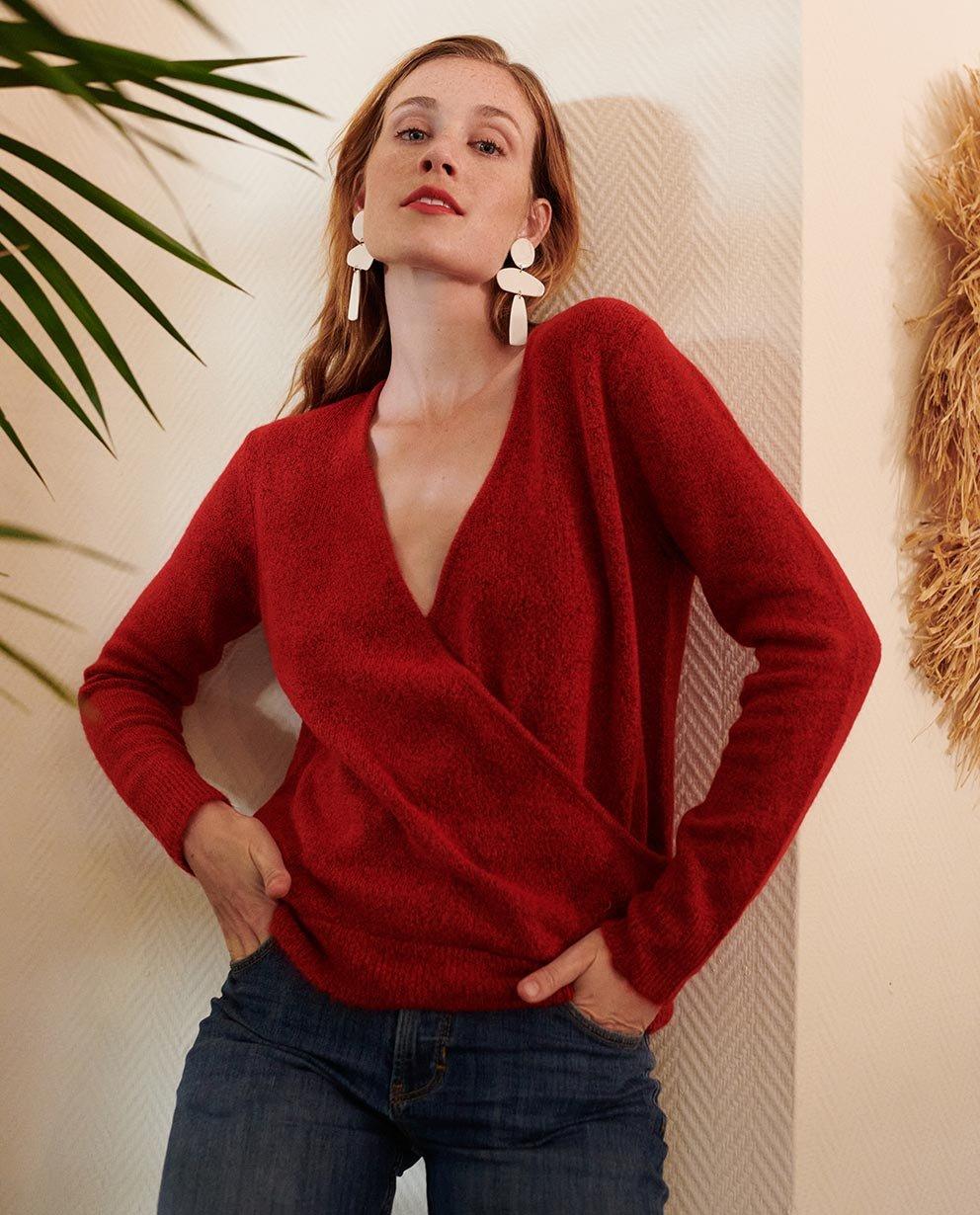 Rode knits en cache coeur - null - 