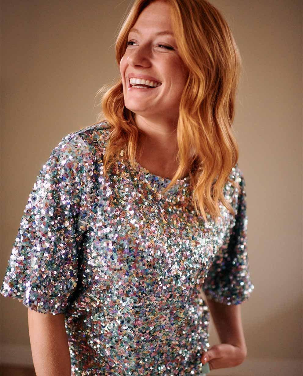 Feestlook met pailletten