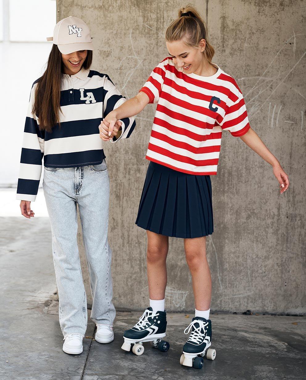 Sportieve streepjes look