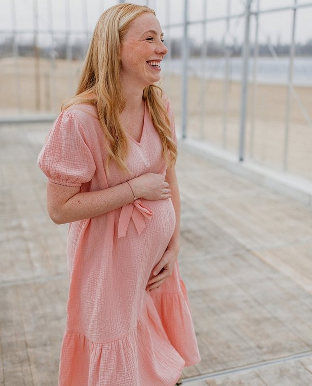 Robe rose en tissu tétra Robe rose en tissu tétra