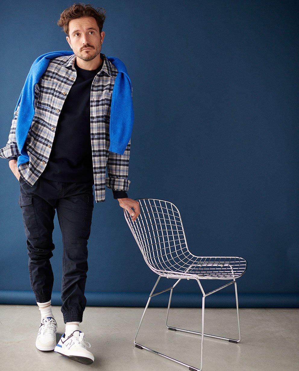Stijlvolle outfit in blauw