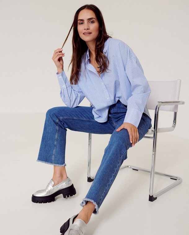 Classy blauw op jeans Classy blauw op jeans