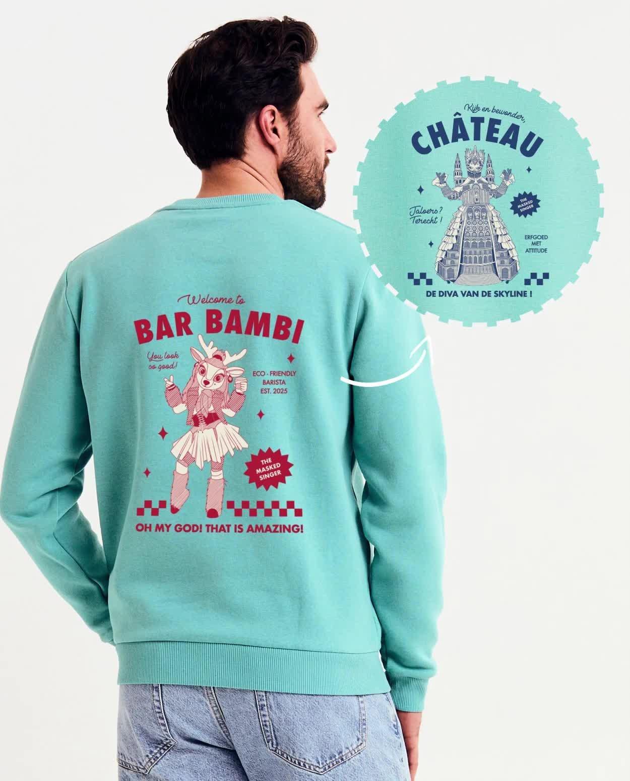 Personaliseerbare sweater, heren - Video - khaki - thumbnail nummer 2