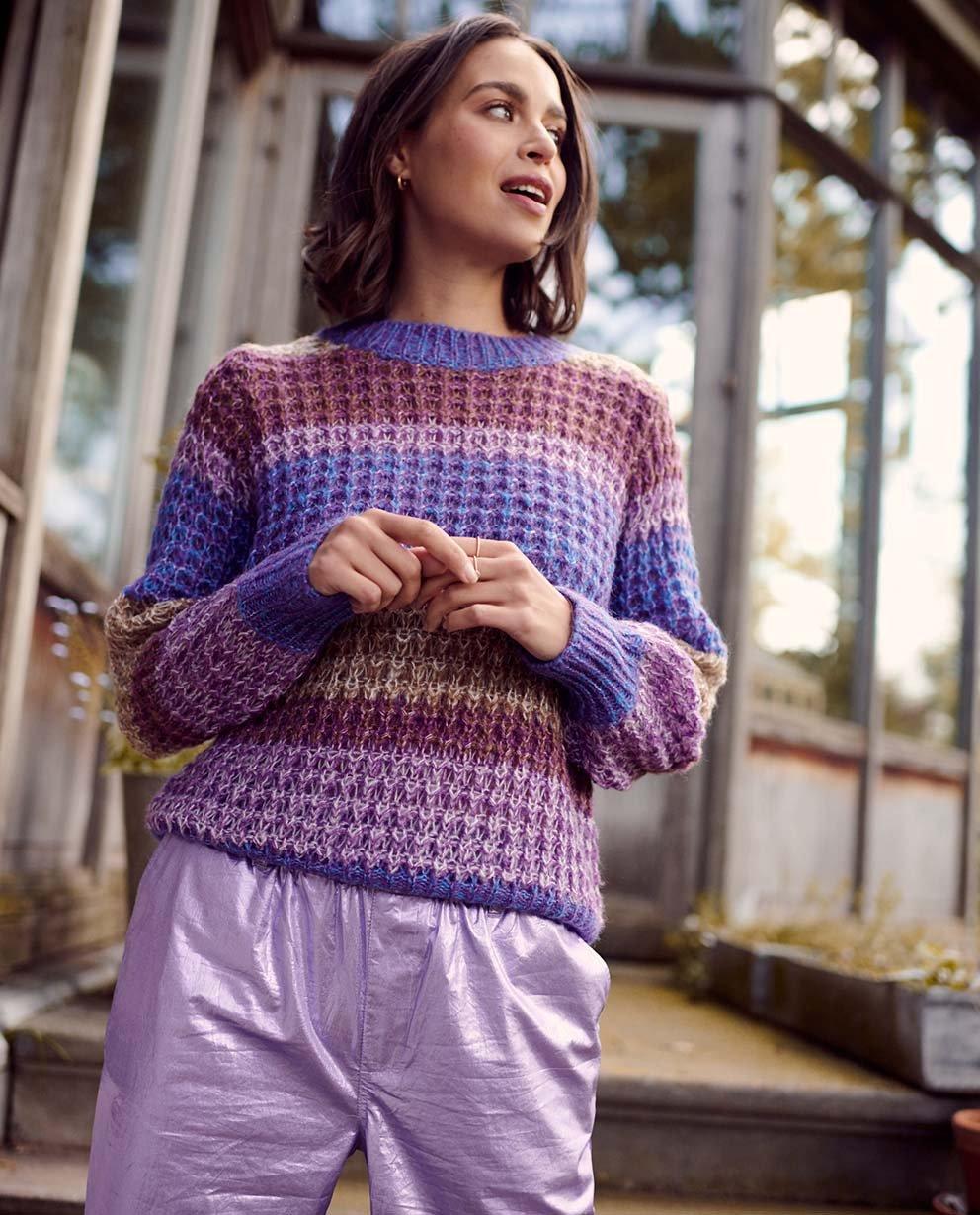 Purple & metallic look